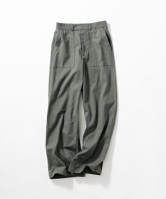 23区 【洗える】スラブツイルストレッチ ワイド パンツ