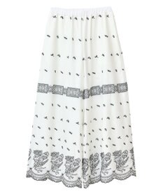 Green Parks ■ＥＳＣＡＲ　バイカラー刺繍ワイドイージーパン