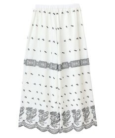 Green Parks ■ＥＳＣＡＲ　バイカラー刺繍ワイドイージーパン