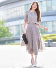 ANY SIS シアーチェック スカート