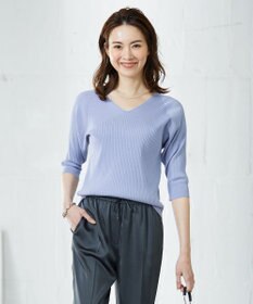 ICB 【洗える】コットンポリエステルリブ プルオーバー