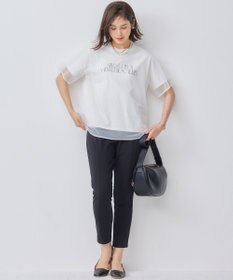 組曲 S 【WEB限定】チュールレイヤードロゴTシャツ