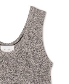 BEIGE， AGATE / Uネック メランジニットドレス