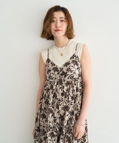 YECCA VECCA アートプリントキャミワンピース