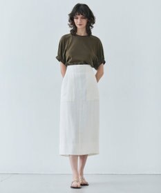 BEIGE， 【洗える】BERNARD / リネンアウトポケットハイウエストスカート