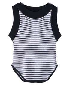 Green Parks デザインヘム配色ニットタンクトップ