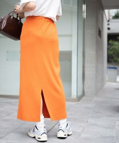 WEGO カラーリブイージーロングスカート