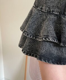 WEGO デニムフリルミニスカート