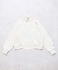 earth music&ecology チャンピオン　ｅｍａｅハーフジップ裏毛プルオーハ