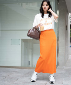 WEGO カラーリブイージーロングスカート