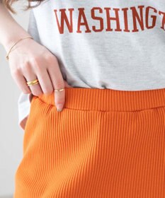 WEGO カラーリブイージーロングスカート