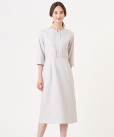 J.PRESS LADIES 【定番人気・セットアップ対応】OXIJEWEL ストレッチ ワンピース ライトグレー系