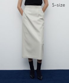 BEIGE， 【S-size】DUPHOT / フェイクレザースカート