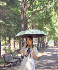 MOONBAT アデリアレトロ×estaa 晴雨兼用日傘 折りたたみ傘 マスカレード UV 一級遮光