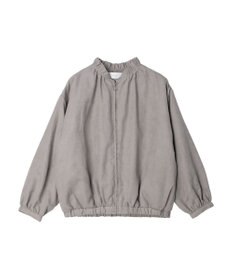 Green Parks スウェード調ギャザーブルゾン