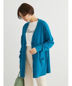 Green Parks もちやわ　Ｖネックミディ丈ニットカーディガン