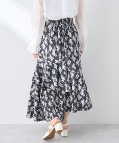 earth music&ecology フラワーアシメティアードスカート
