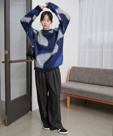 WEGO 【ユニセックス着用ITEM】マーブルシャギーニットプルオーバー