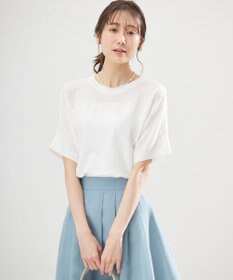 組曲 【WEB限定】メッシュ切り替えドルマン ニット