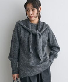 CRAFT STANDARD BOUTIQUE フードストール付きニットプルオーバー