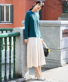 ANY SIS L プリーツ切替 スカート