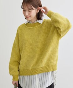 Green Parks ベロアモールモックネックニットプルオーバー