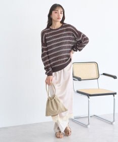 earth music&ecology サテンレーススカート