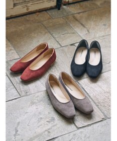 AMERICAN HOLIC 【整履き】スクエアトゥスェードフラットシューズ