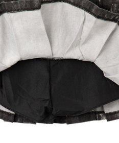 WEGO ウオッシュドプリーツミニスカート