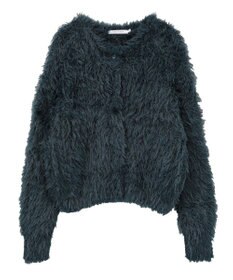 AMERICAN HOLIC シャギーニットクルーネックカーディガン