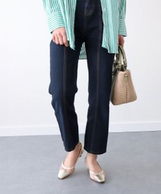 INTER-CHAUSSURES 【LORISTELLA】ラフィアコンビレザーハンドバッグ