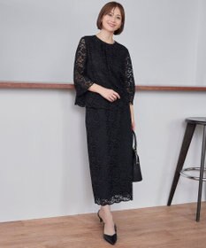 自由区 L 【セットアップ対応・洗える】フルールスカラレース スカート