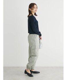 Green Parks 洗える　スクエアネックリブニットプルオーバー