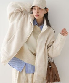 Green Parks 異素材コンビスタンドボアブルゾン