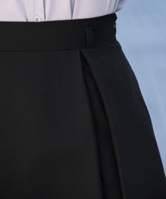 Tiaclasse 【ダブルストレッチ・洗える】ベルト付きタックスカート