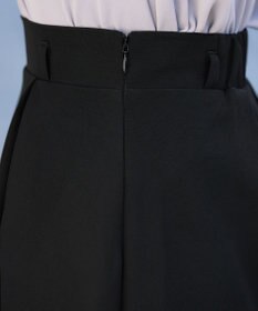 Tiaclasse 【ダブルストレッチ・洗える】ベルト付きタックスカート