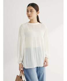 Green Parks マジョリカプリーツブラウス