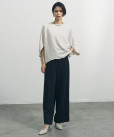 UNFILO 【ウエストゴム/美シルエット/15サイズ展開】BEAUTY MOVE ワイドストレートパンツ