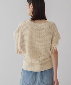 AMERICAN HOLIC 袖フリンジショート丈プルオーバー