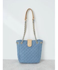 earth music&ecology デニムキルティングチェーンバッグ