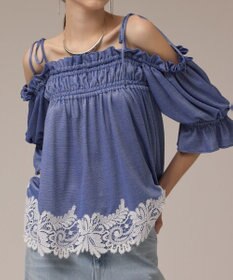 GRACE CONTINENTAL ギャザーフレアトップ