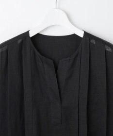 今期自由区✳︎シアーラミーローンフレンチスリーブ ワンピース38✳︎ベージュ カタログ掲載・接触冷感・洗える】シアーラミーローンフレンチ