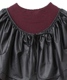 Green Parks フリルベルト付ニットワンピース