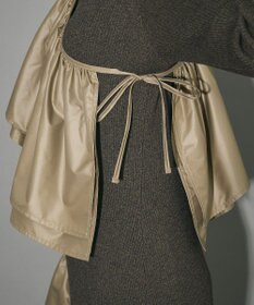 Green Parks フリルベルト付ニットワンピース