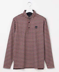 23区GOLF 【MEN】フラッグ総柄長袖ポロシャツ