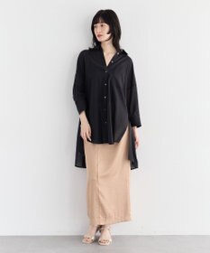 YECCA VECCA リブMIXシアーオーバーシャツ