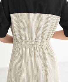 YECCA VECCA ハーフスリーブベアドッキングワンピース