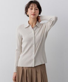 23区 【先行予約】ワイドリブ ポロニット カーディガン