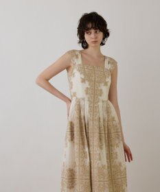 GRACE CONTINENTAL フレームジャガードドレス