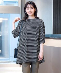 Tiaclasse L 【洗える】大人可愛いバックフレアカットチュニック